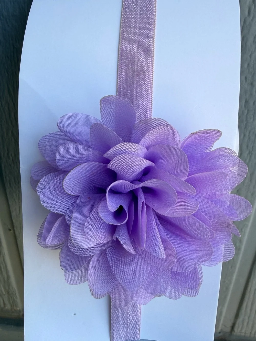 Lavender Floral Elastic Headband for Girls